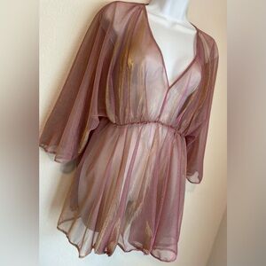 Shein Pink Metallic Festival Coverup